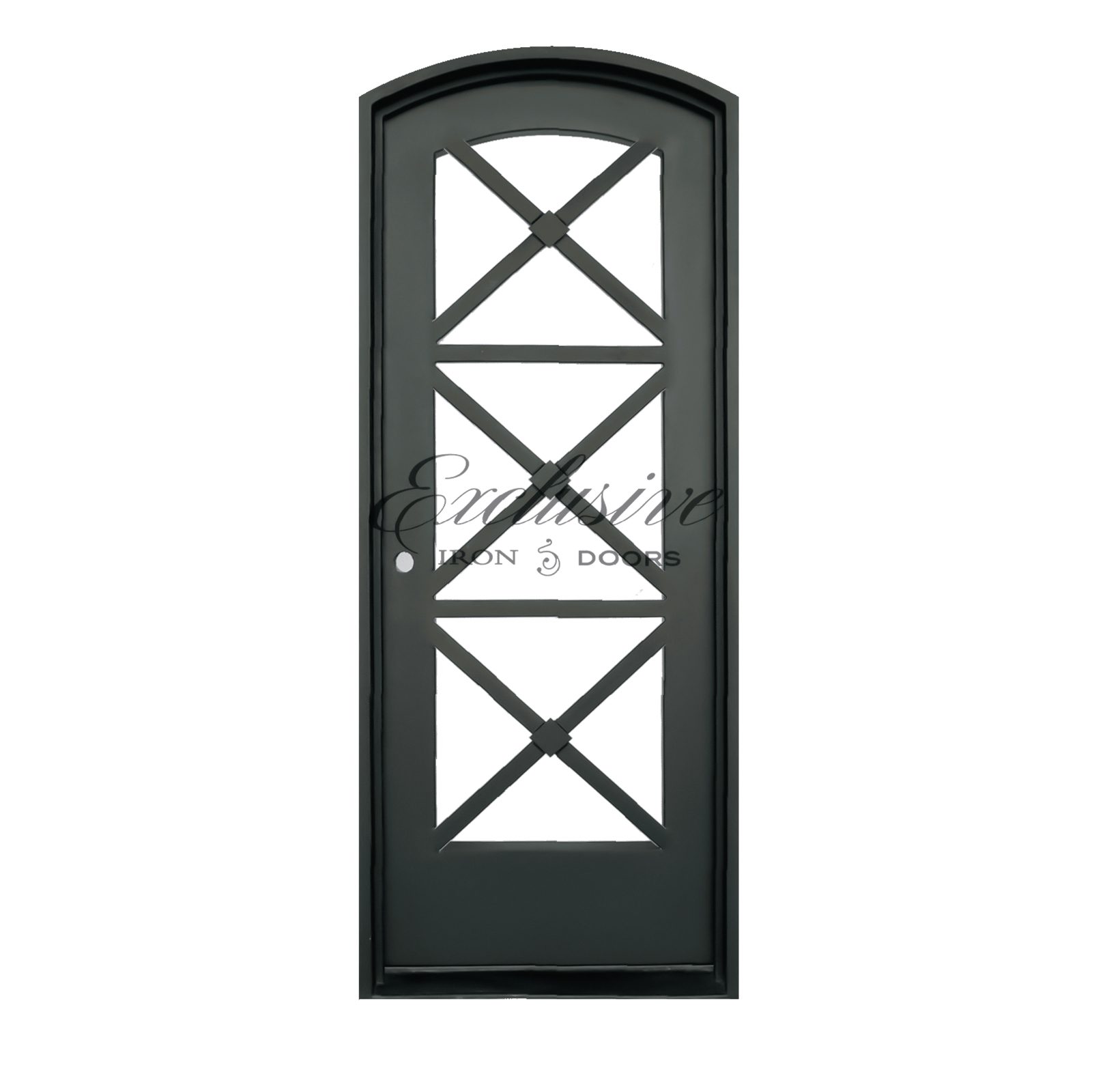 Camille Eyebrow Single Iron Door