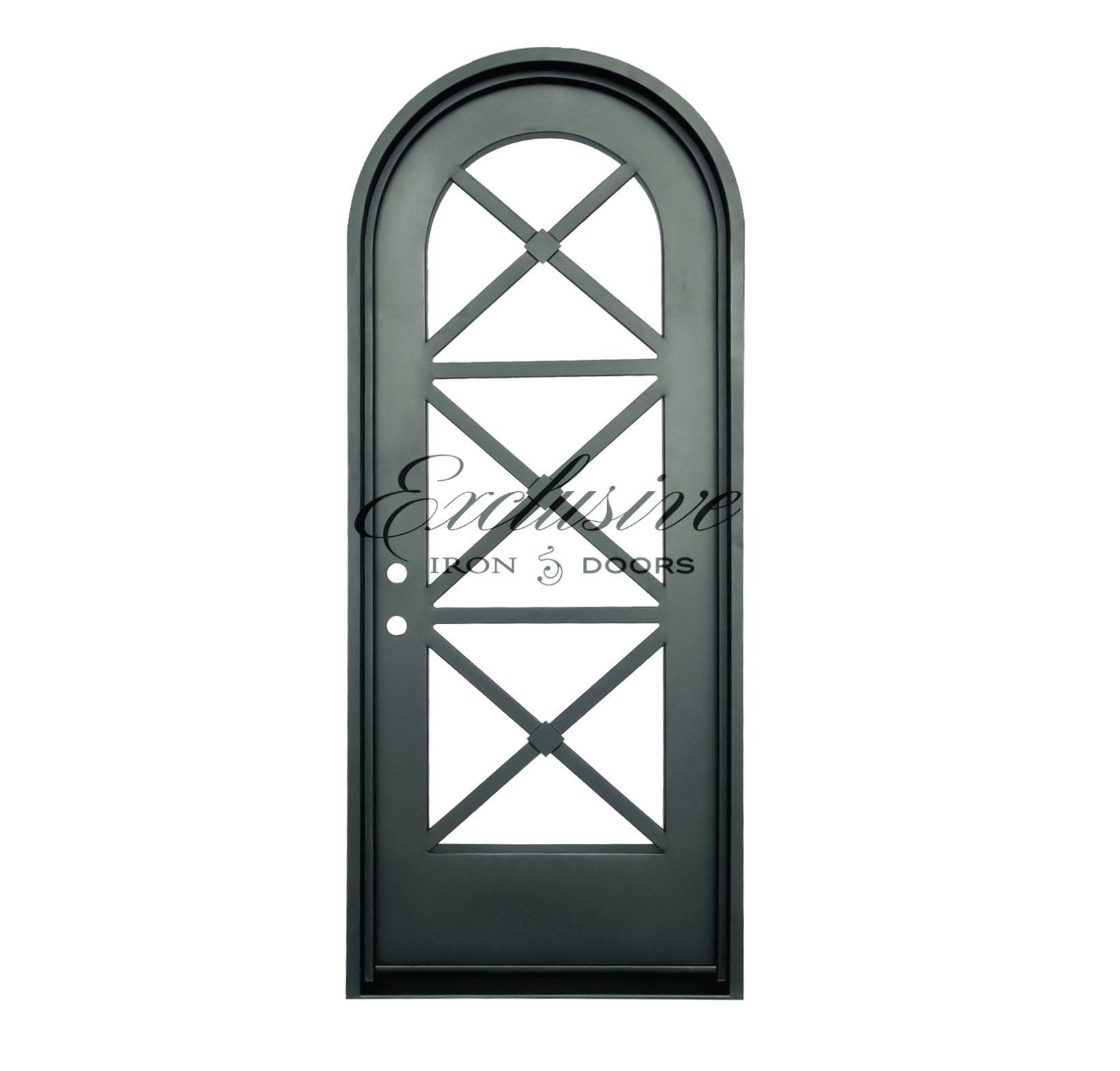 Camille Round Single Iron Door