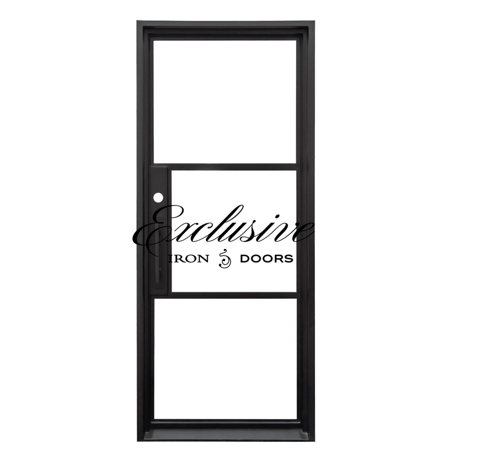 Riva Single Square 3 lite Steel Door Right Hand