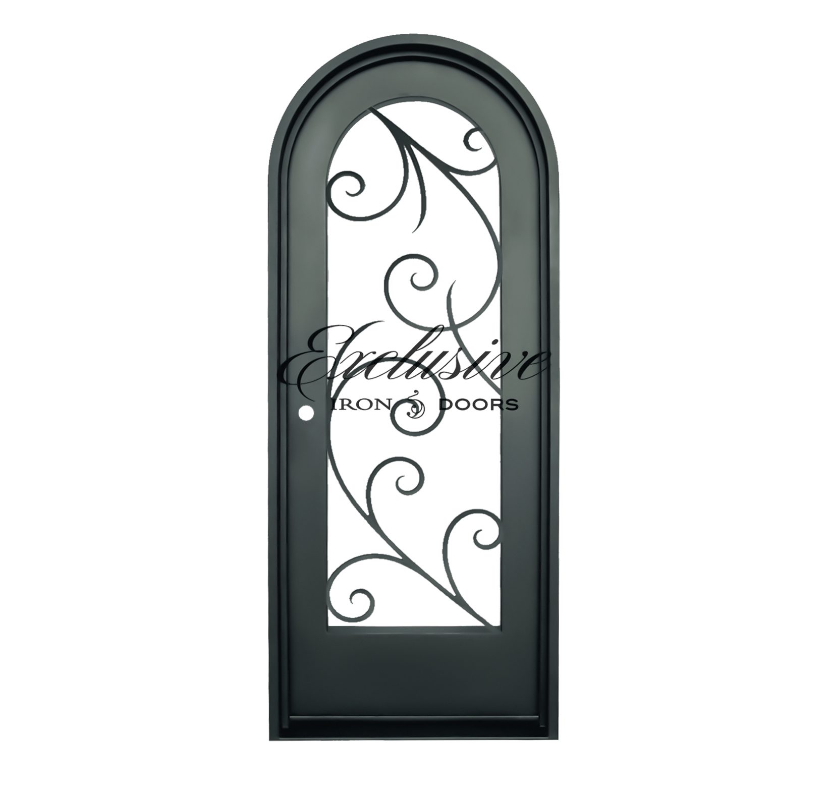 Pauline Round Single Iron Door