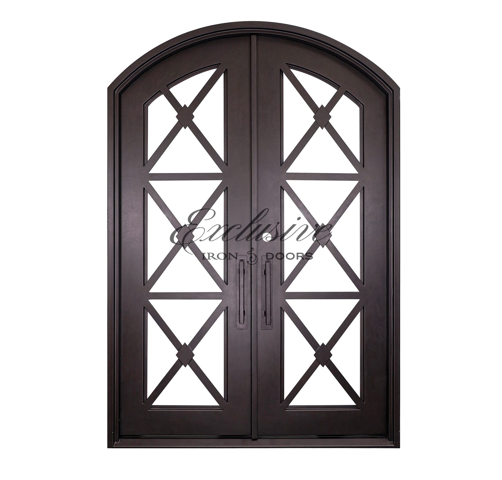 Camille Eyebrow Double Iron Doors