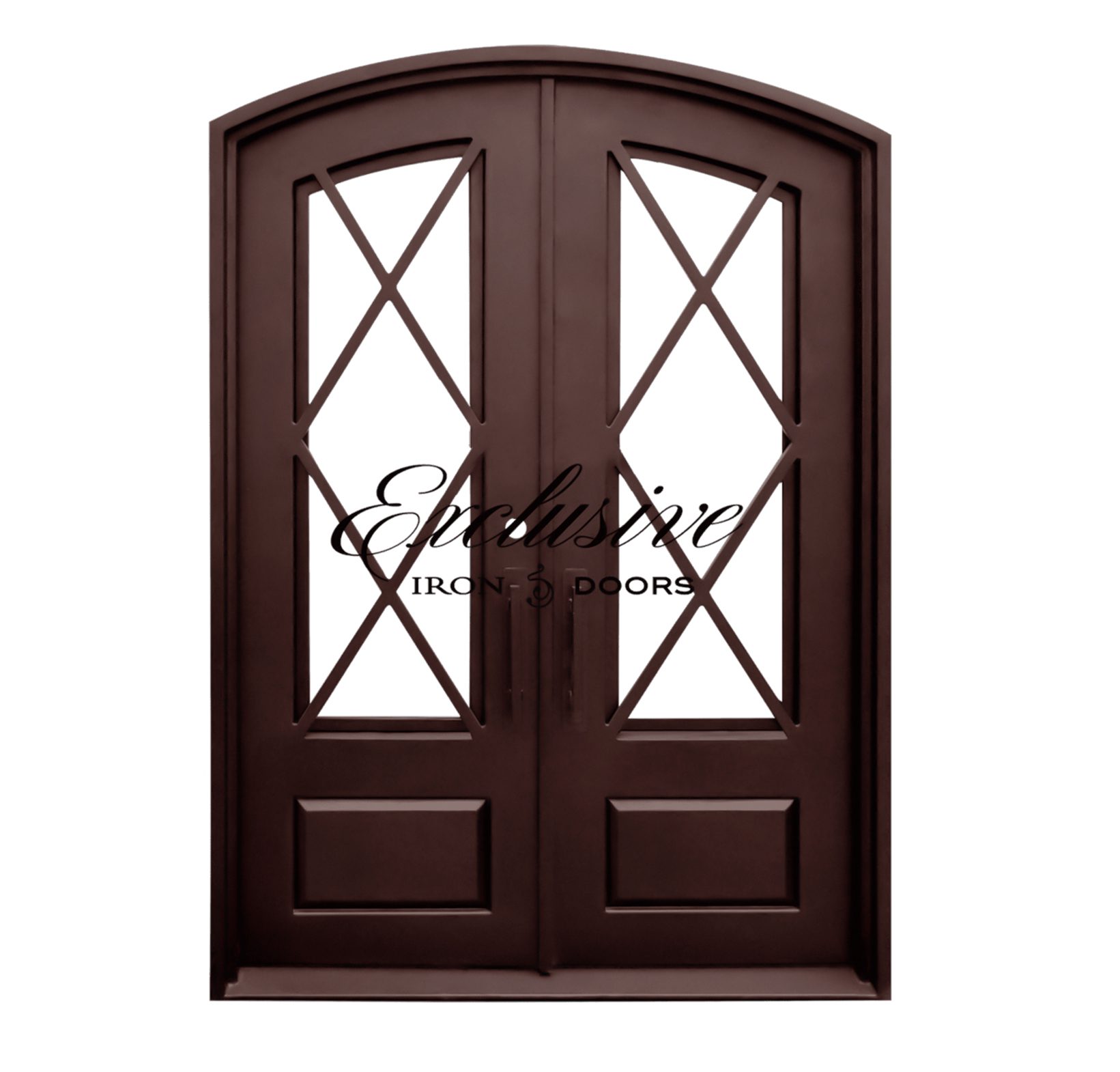 Diamond Eyebrow Double Iron Door