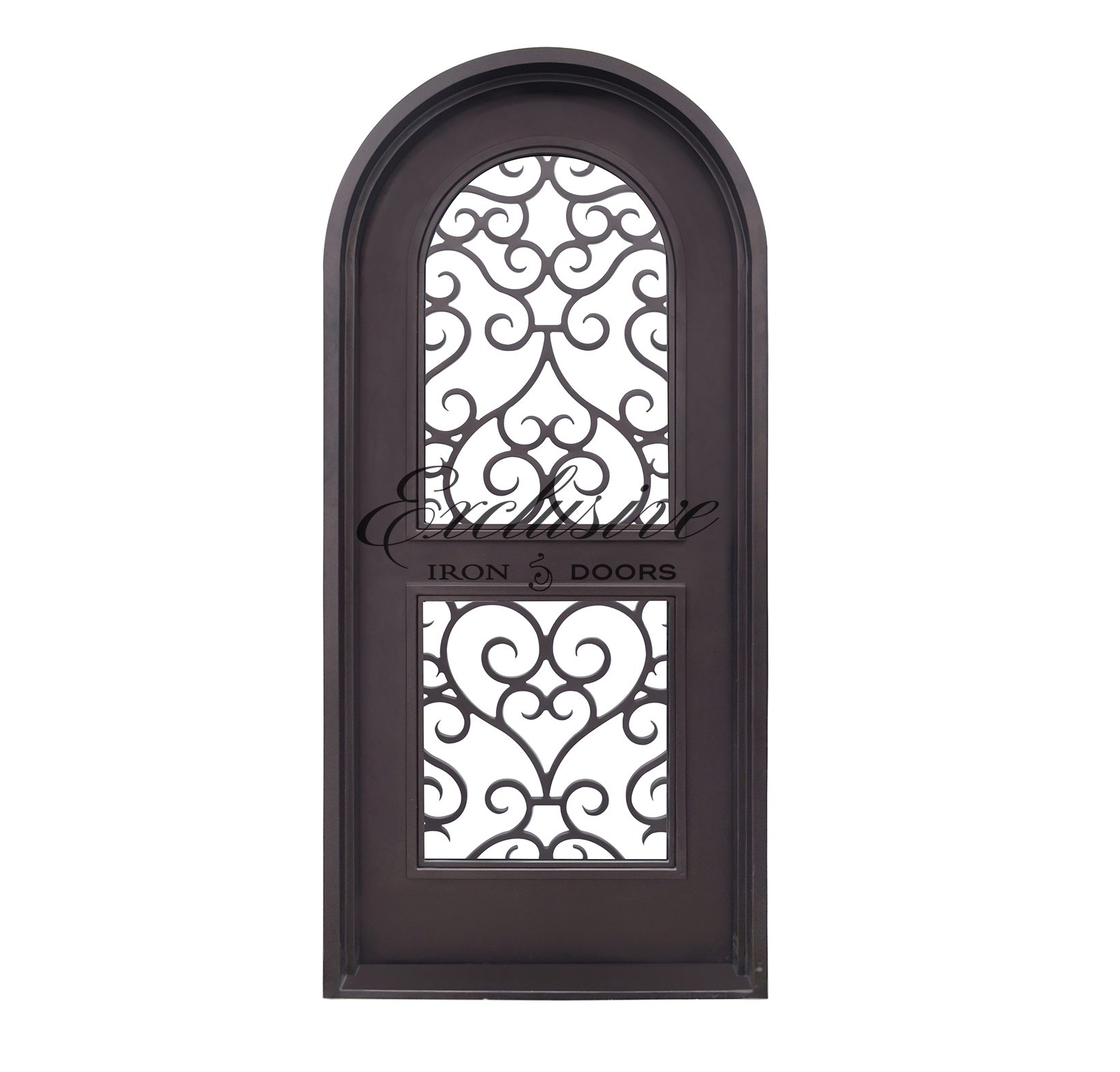 Bowery single round iron door